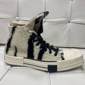 CONVERSE x RICK OWENS Chuck Taylor All-Star High-Top Sneakers with Black Stripes